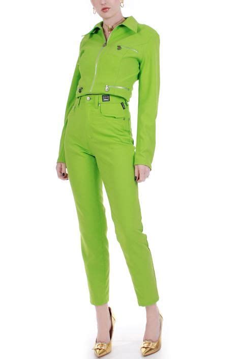 VErsace Jeans Couture Lime Green Womans Denim Jeans Size 